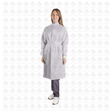 Women front Clinical Apron Gray