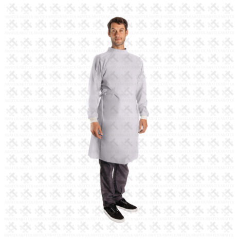 Men front Clinical Apron Gray