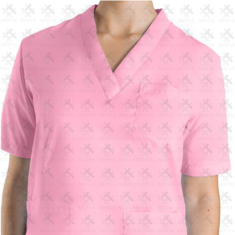 Women's Pink Scrub v collar top