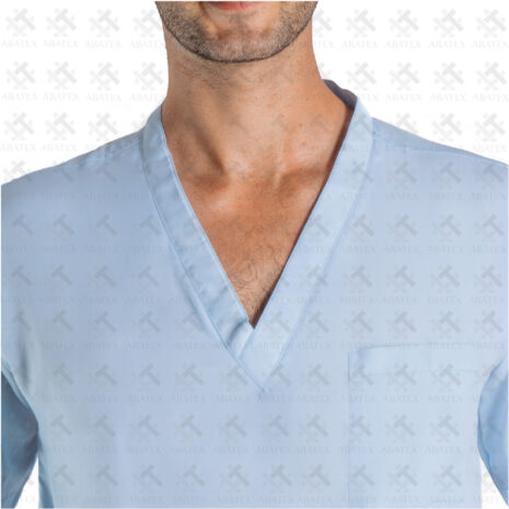 Men's Sparklin light blue v collar top