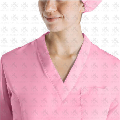 Women's Pink Scrub v collar