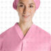 Clinical apron pink v collar