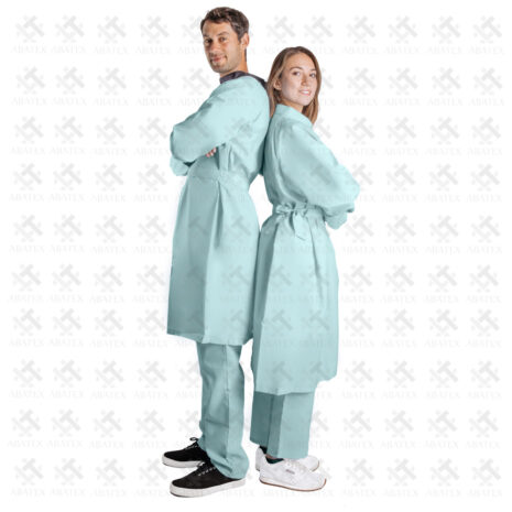 Store Abatex man and woman Clinical Apron Sparklin Sage Details Black