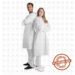 couple standard white clinical apron