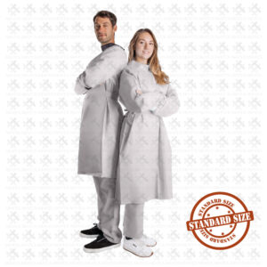 couple standard grey clinical apron